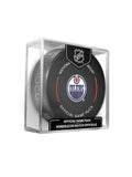 Edmonton Oilers NHL Inglasco 2025-26 Officially Licensed Game Hockey Puck product image 1, provided for visual reference and