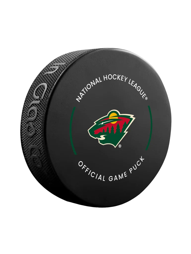 Minnesota Wild NHL Inglasco 2024-2025 Officially Licensed Game Hockey Puck product image 2, provided for visual reference