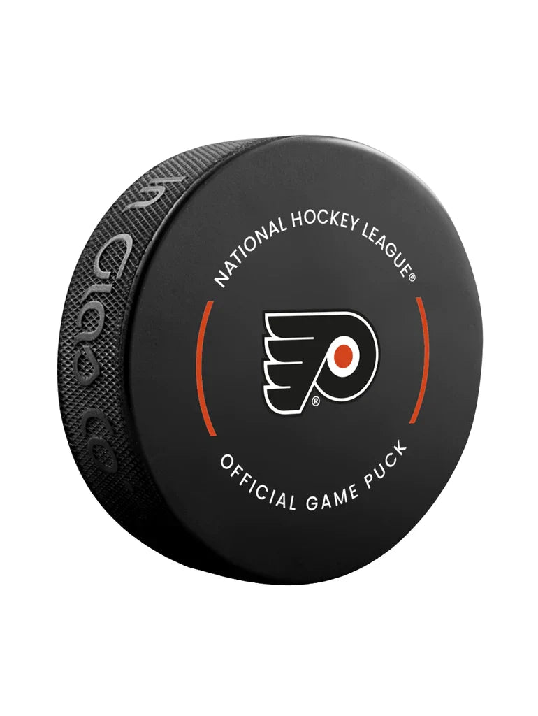 Philadelphia Flyers NHL Inglasco 2025-26 Officially Licensed Game Hockey Puck product image 2, provided for visual reference