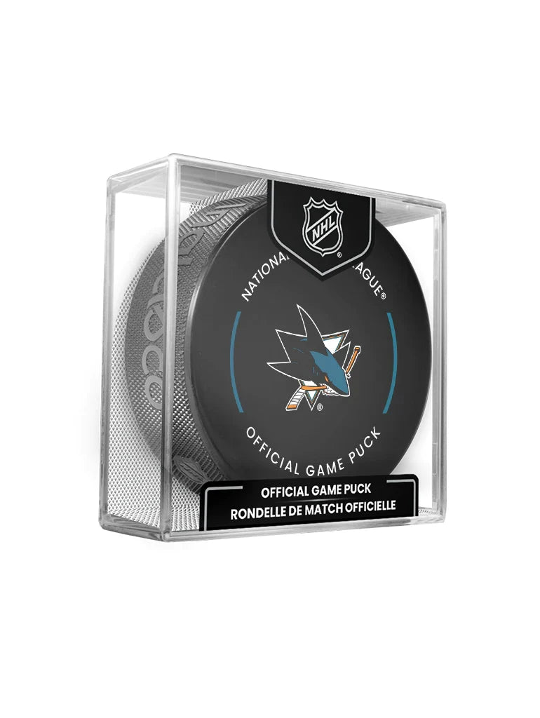San Jose Sharks NHL Inglasco 2024-2025 Officially Licensed Game Hockey Puck product image 1, provided for visual reference