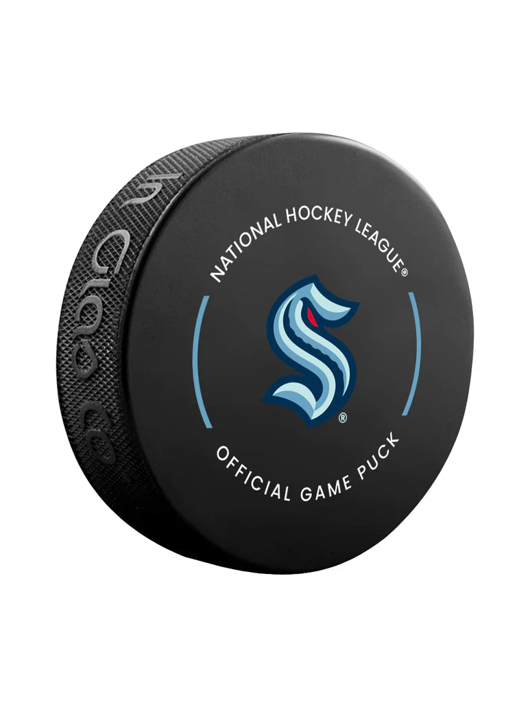 Seattle Kraken NHL Inglasco 2025-26 Officially Licensed Game Hockey Puck product image 2, provided for visual reference and