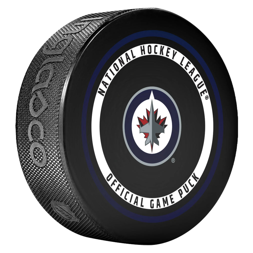Winnipeg Jets NHL Inglasco 2026-27 Officially Licensed Game Hockey Puck product image 2, provided for visual reference and
