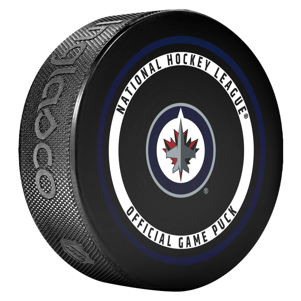 Winnipeg Jets NHL Inglasco 2026-27 Officially Licensed Game Hockey Puck product image 2, provided for visual reference and