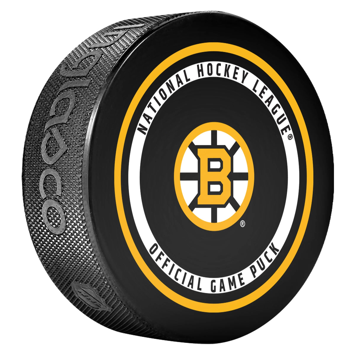 Boston Bruins NHL Inglasco 2026-27 Officially Licensed Game Hockey Puck product image 2, provided for visual reference and
