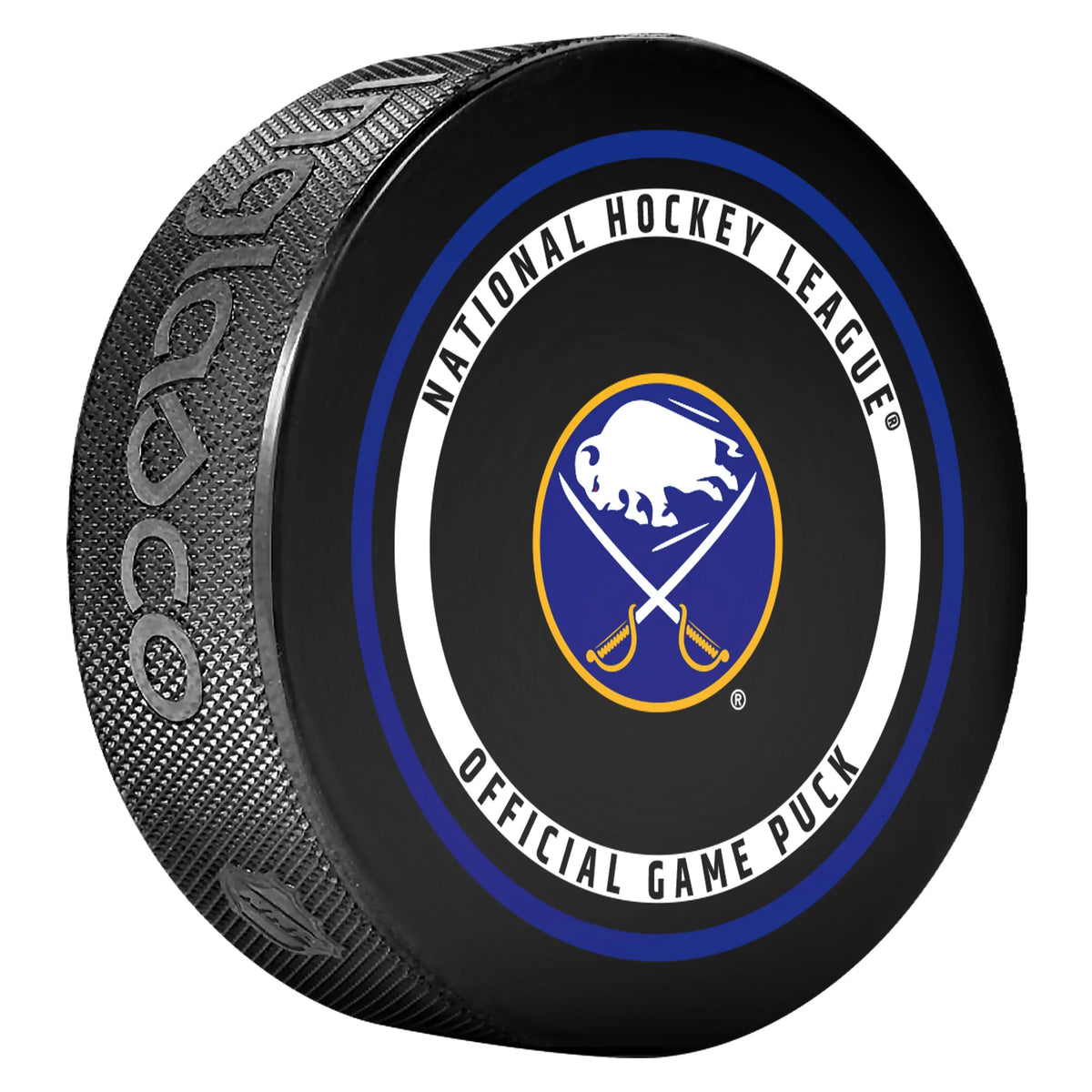 Buffalo Sabres NHL Inglasco 2026-27 Officially Licensed Game Hockey Puck product image 2, provided for visual reference and