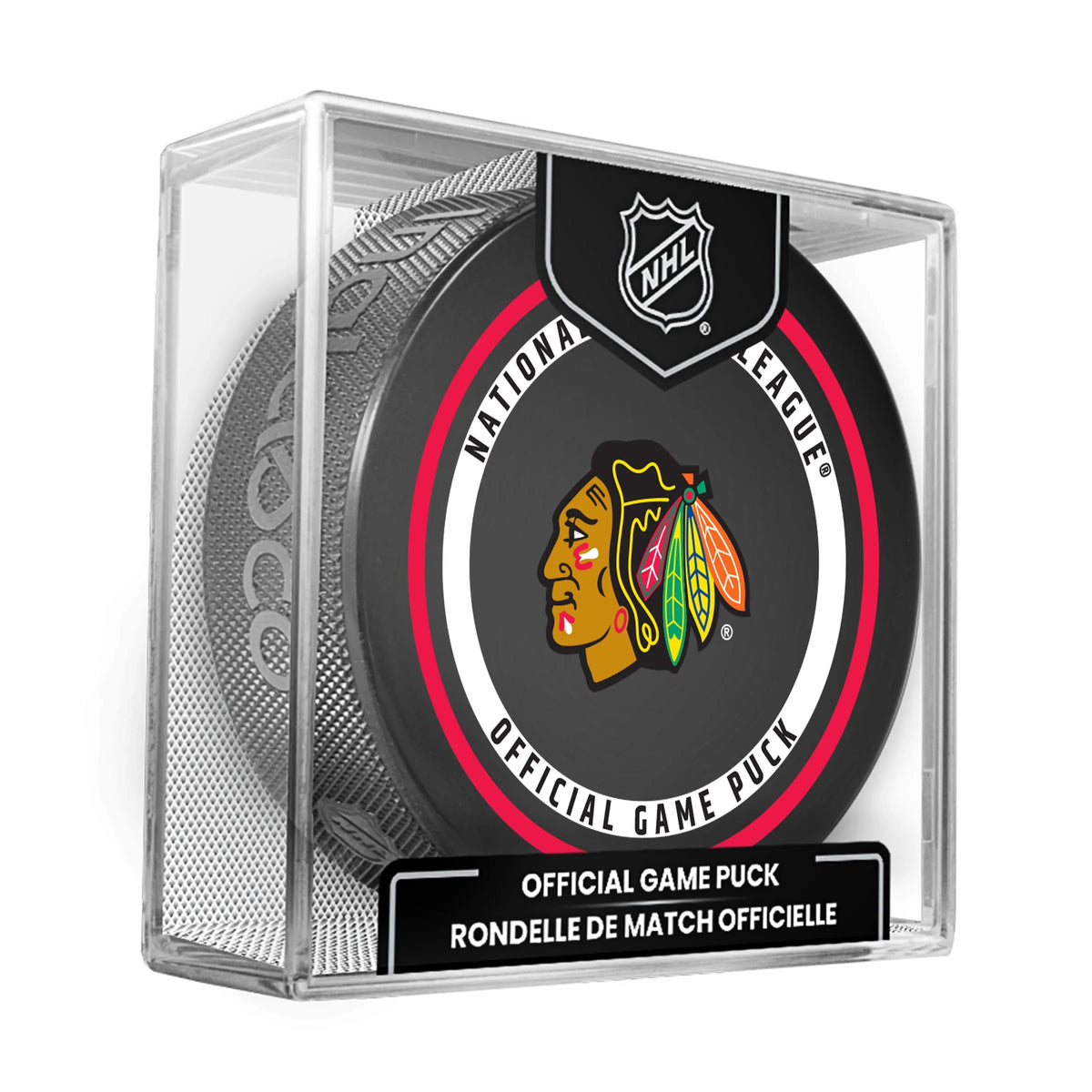Chicago Blackhawks NHL Inglasco 2026-27 Officially Licensed Game Hockey Puck product image 1, provided for visual reference