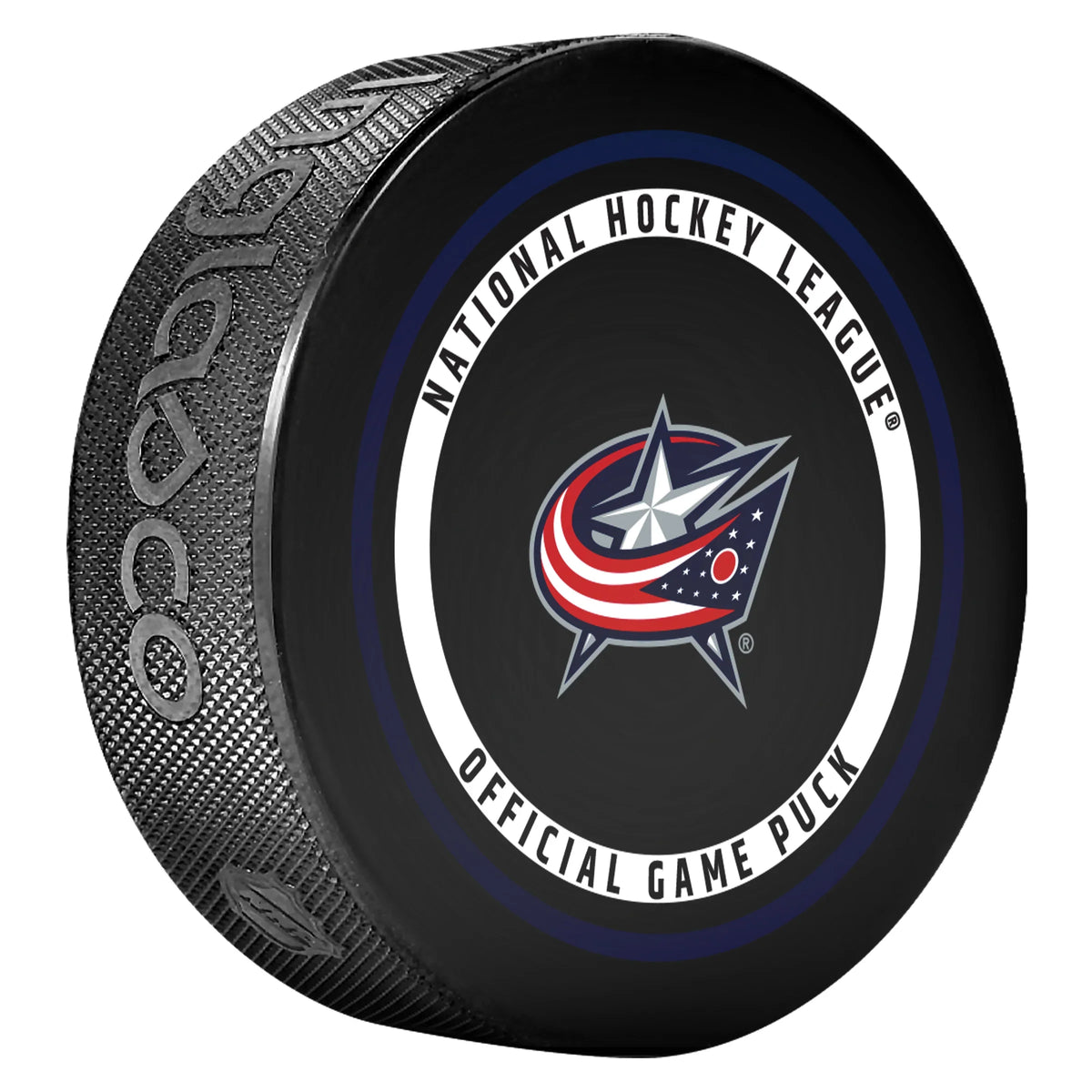 Columbus Blue Jackets NHL Inglasco 2026-27 Officially Licensed Game Hockey Puck product image 2, provided for visual