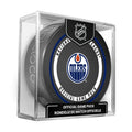 Edmonton Oilers NHL Inglasco 2026-27 Officially Licensed Game Hockey Puck product image 1, provided for visual reference and