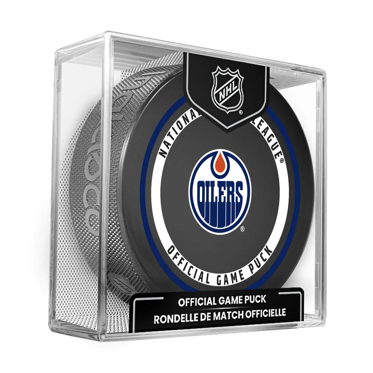 Edmonton Oilers NHL Inglasco 2026-27 Officially Licensed Game Hockey Puck product image 1, provided for visual reference and