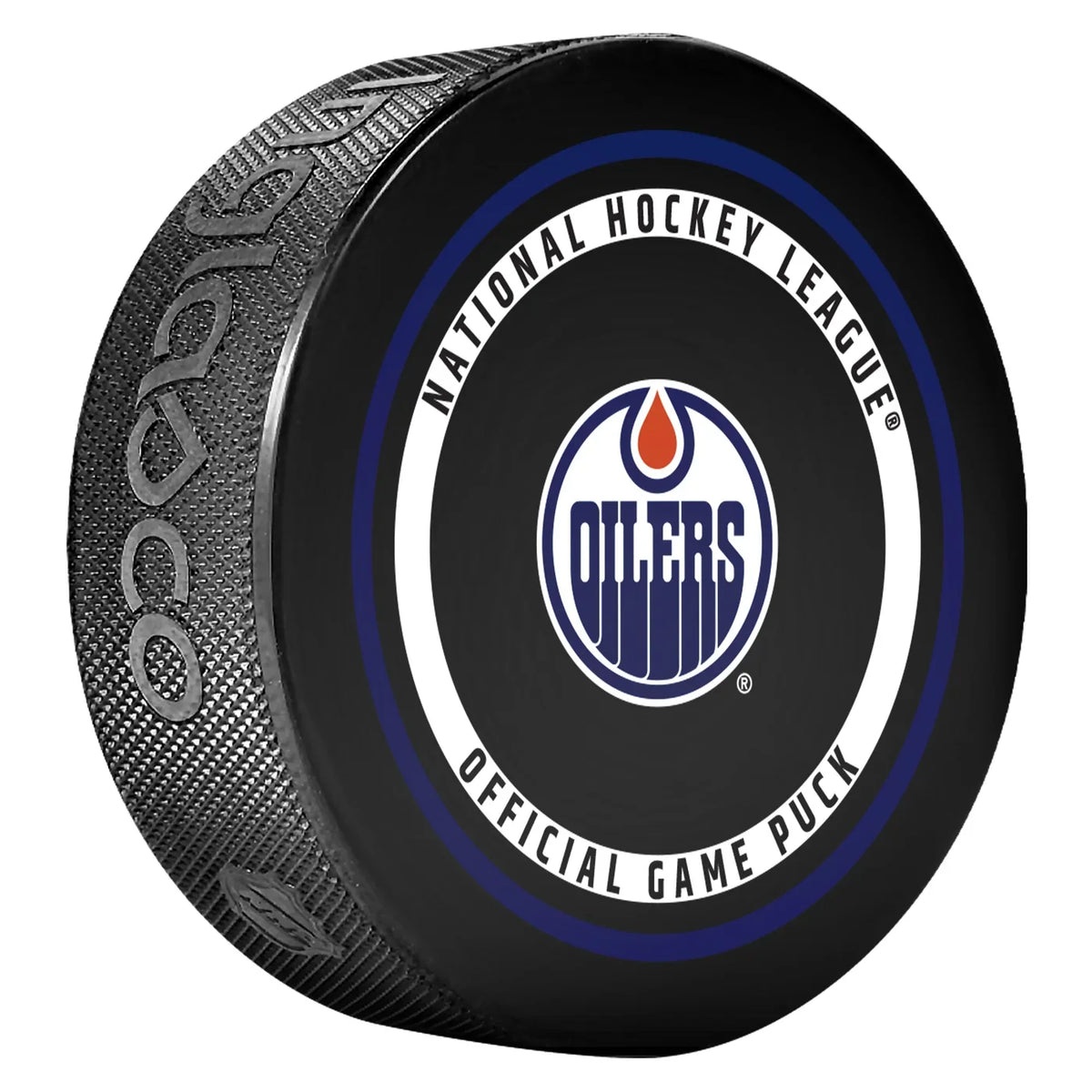 Edmonton Oilers NHL Inglasco 2026-27 Officially Licensed Game Hockey Puck product image 2, provided for visual reference and