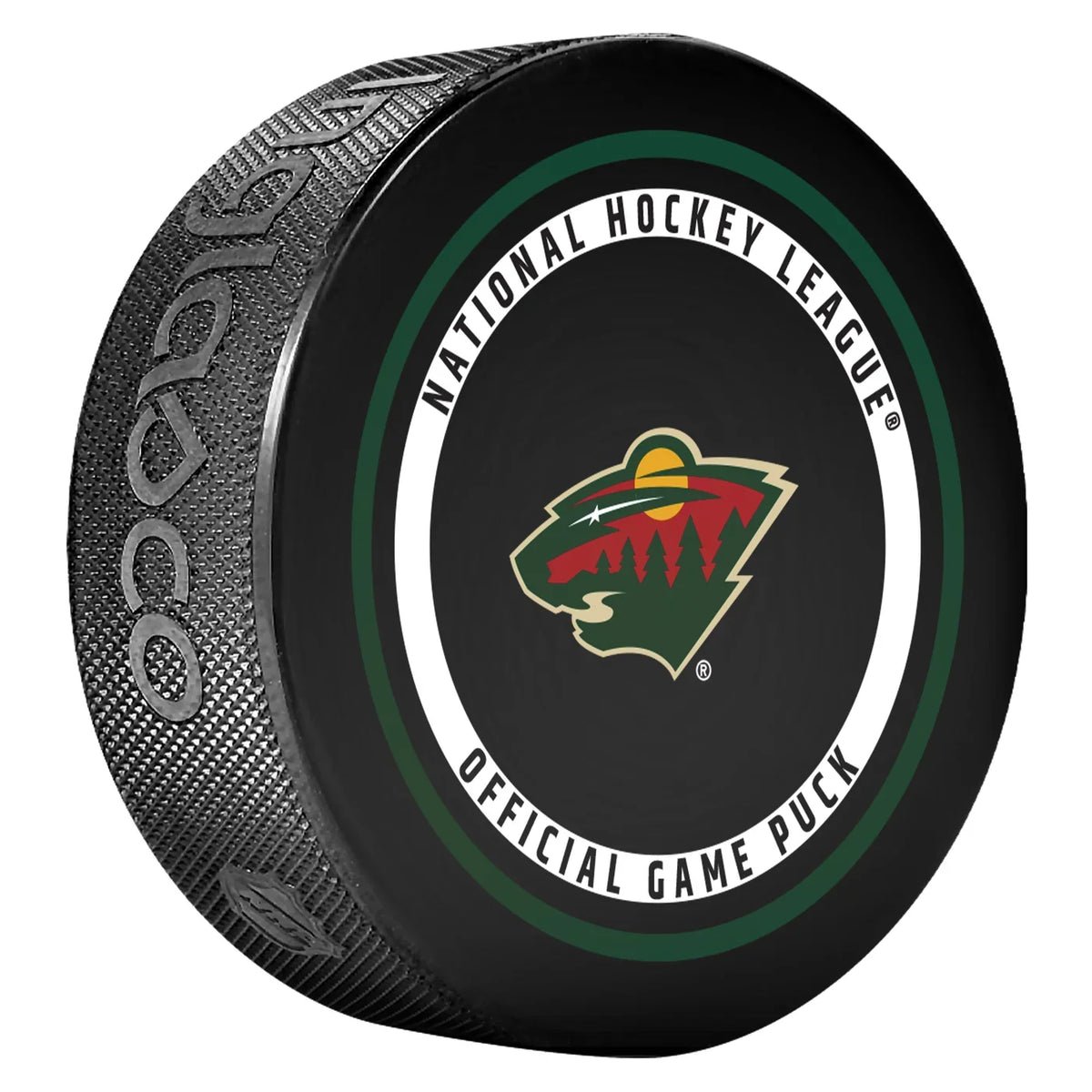 Minnesota Wild NHL Inglasco 2026-27 Officially Licensed Game Hockey Puck product image 2, provided for visual reference and