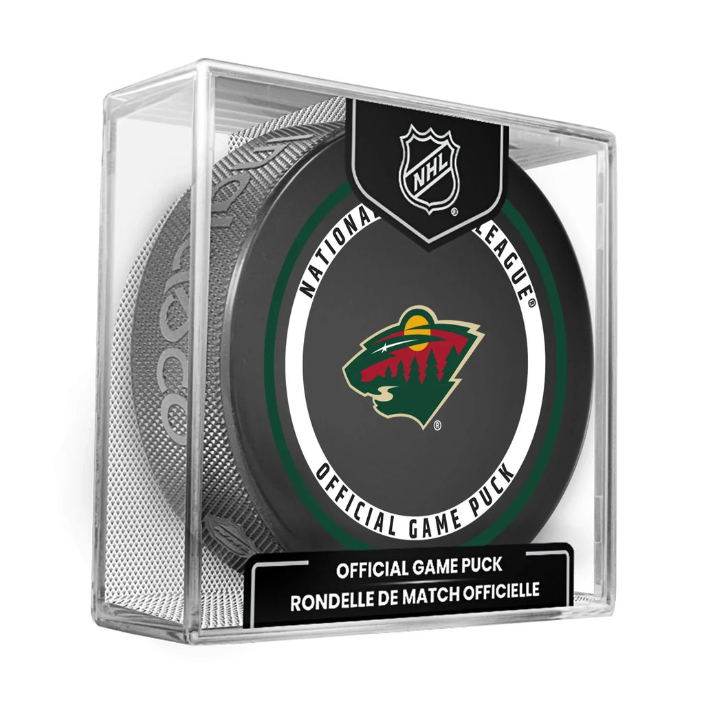 Minnesota Wild NHL Inglasco 2026-27 Officially Licensed Game Hockey Puck product image 1, provided for visual reference and