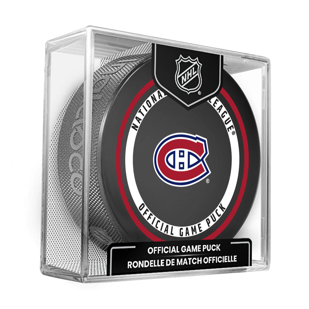 Montreal Canadiens NHL Inglasco 2026-27 Officially Licensed Game Hockey Puck product image 3, provided for visual reference