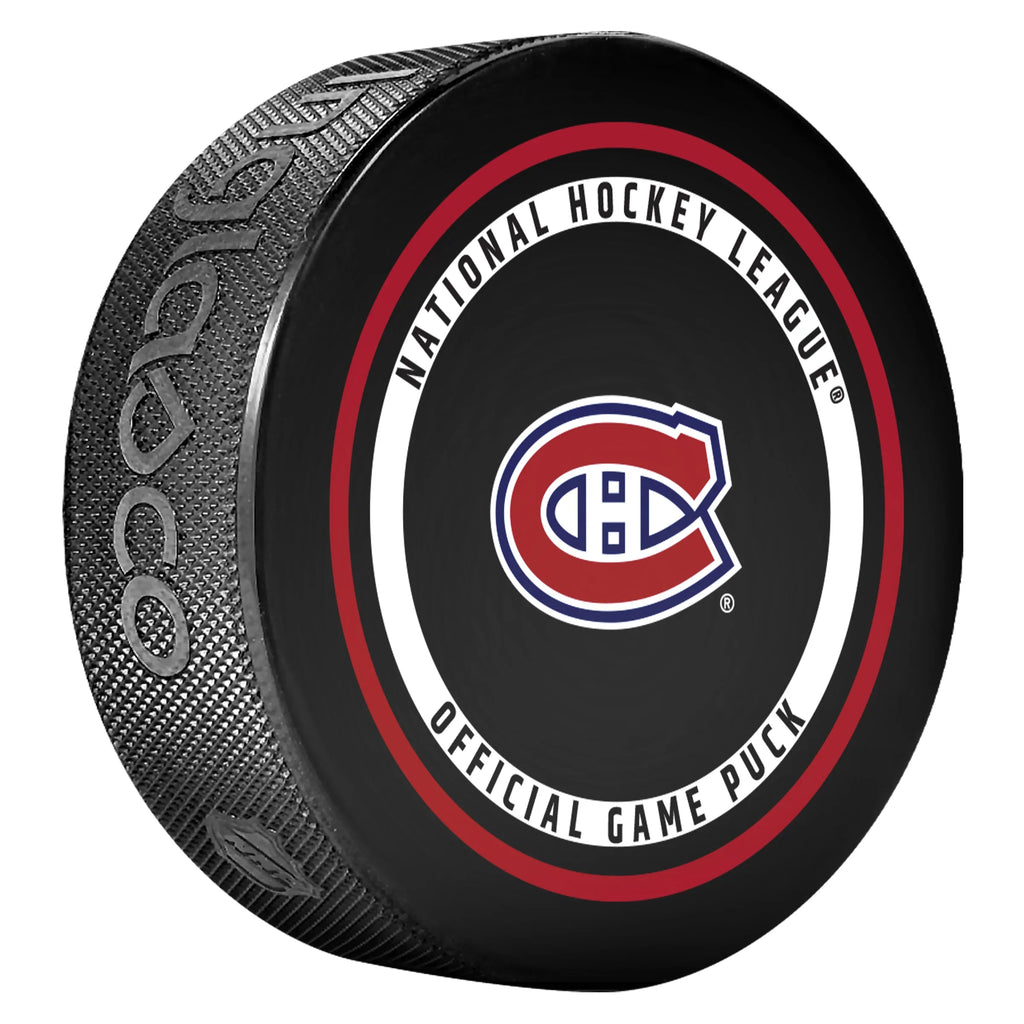 Montreal Canadiens NHL Inglasco 2026-27 Officially Licensed Game Hockey Puck product image 1, provided for visual reference