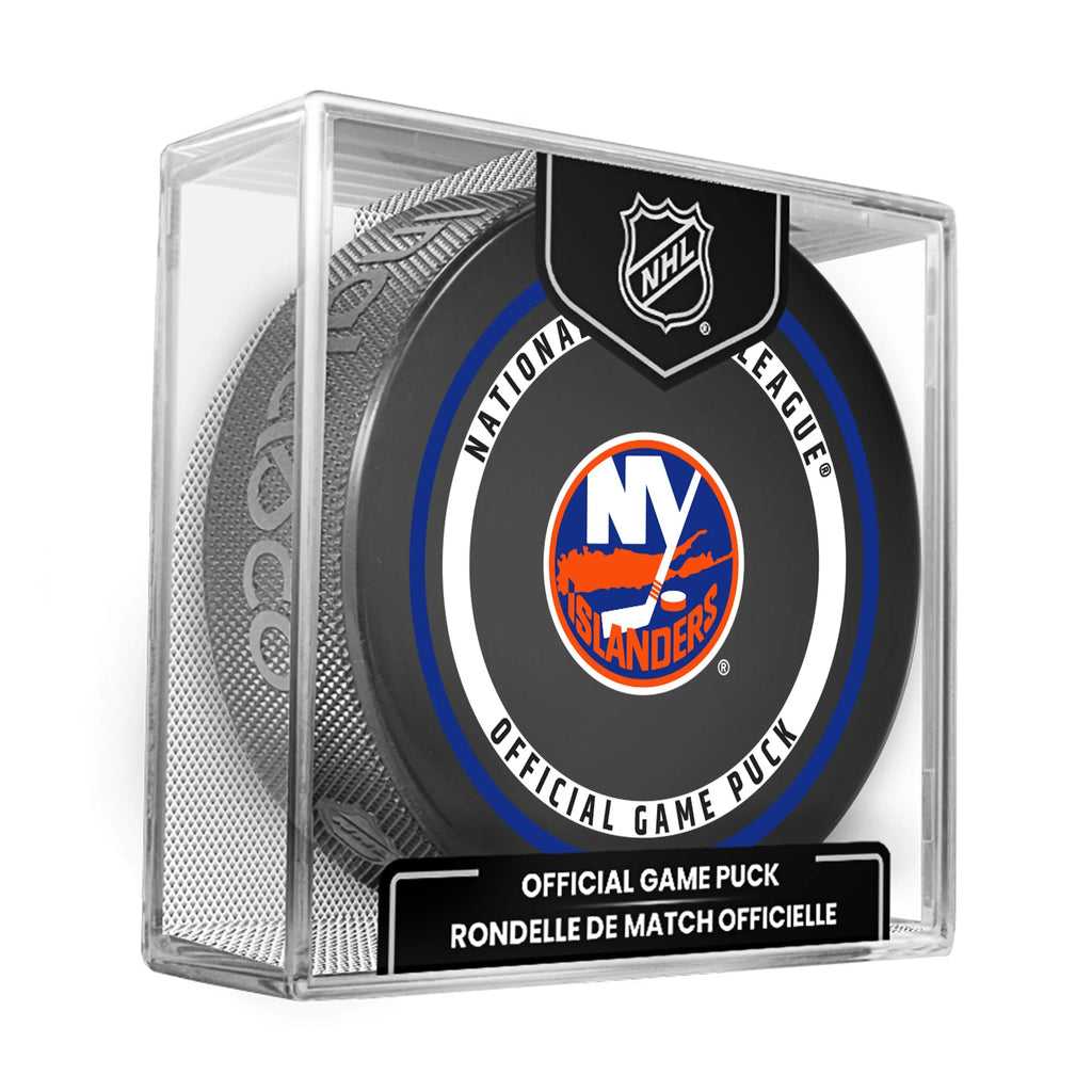 New York Islanders NHL Inglasco 2026-27 Officially Licensed Game Hockey Puck product image 1, provided for visual reference