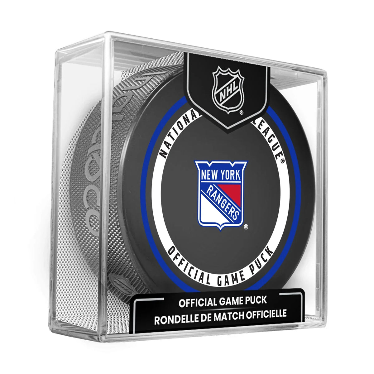 New York Rangers NHL Inglasco 2026-27 Officially Licensed Game Hockey Puck product image 1, provided for visual reference