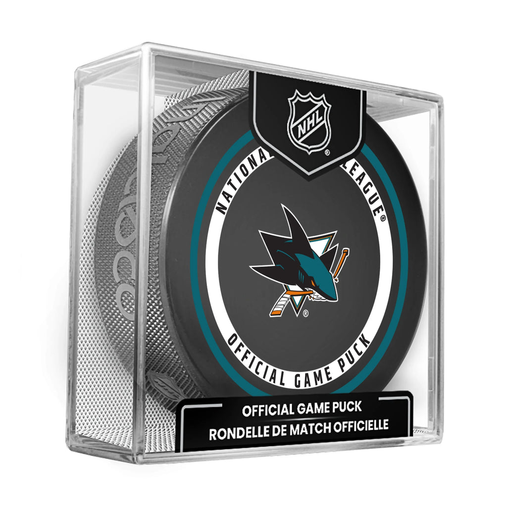 San Jose Sharks NHL Inglasco 2026-27 Officially Licensed Game Hockey Puck product image 1, provided for visual reference and