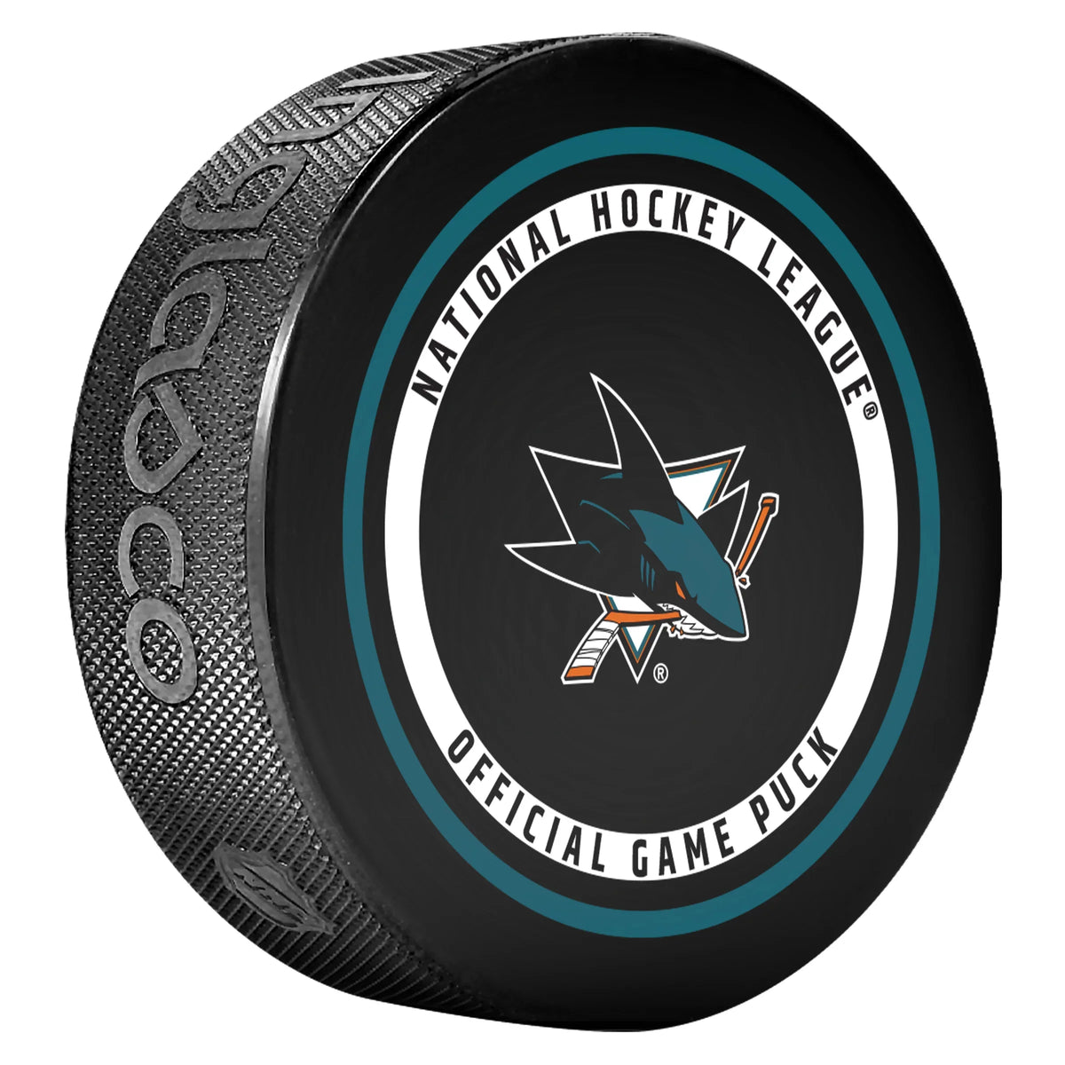 San Jose Sharks NHL Inglasco 2026-27 Officially Licensed Game Hockey Puck product image 2, provided for visual reference and