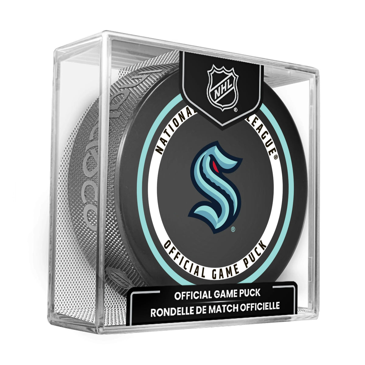 Seattle Kraken NHL Inglasco 2026-27 Officially Licensed Game Hockey Puck product image 1, provided for visual reference and