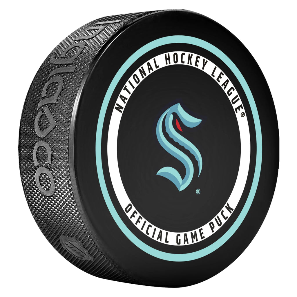 Seattle Kraken NHL Inglasco 2026-27 Officially Licensed Game Hockey Puck product image 2, provided for visual reference and