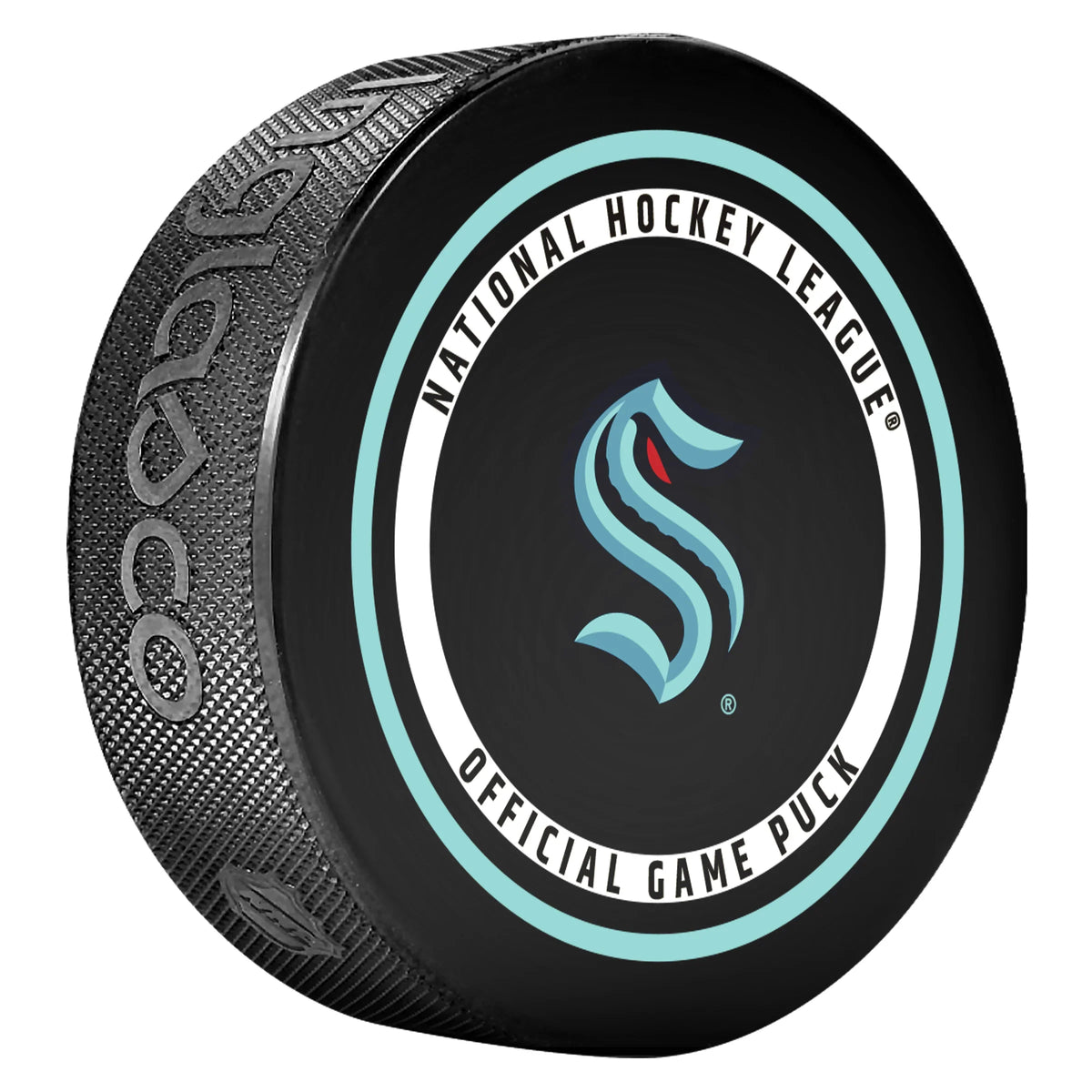 Seattle Kraken NHL Inglasco 2026-27 Officially Licensed Game Hockey Puck product image 2, provided for visual reference and