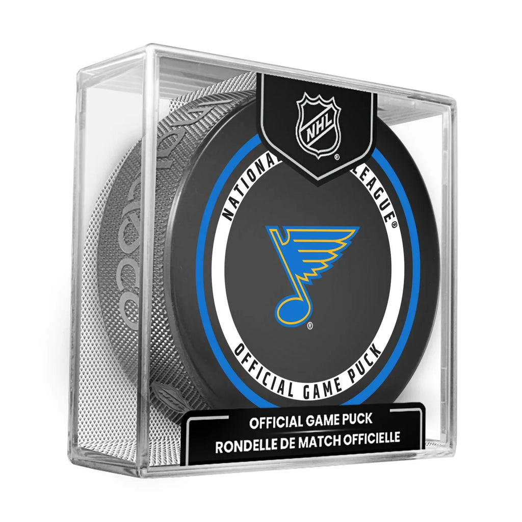 St. Louis Blues NHL Inglasco 2026-27 Officially Licensed Game Hockey Puck product image 1, provided for visual reference and