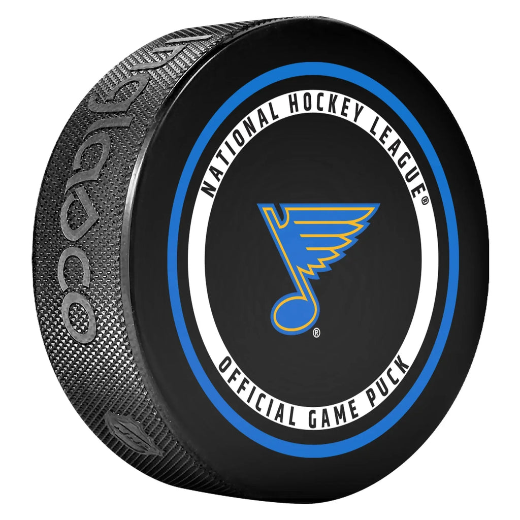 St. Louis Blues NHL Inglasco 2026-27 Officially Licensed Game Hockey Puck product image 2, provided for visual reference and