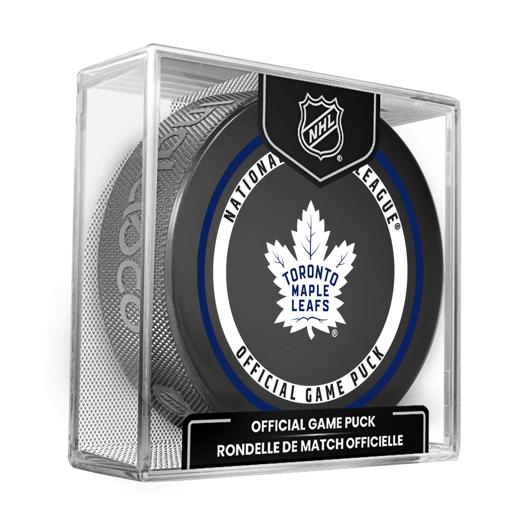 Toronto Maple Leafs NHL Inglasco 2026-27 Officially Licensed Game Hockey Puck product image 1, provided for visual reference