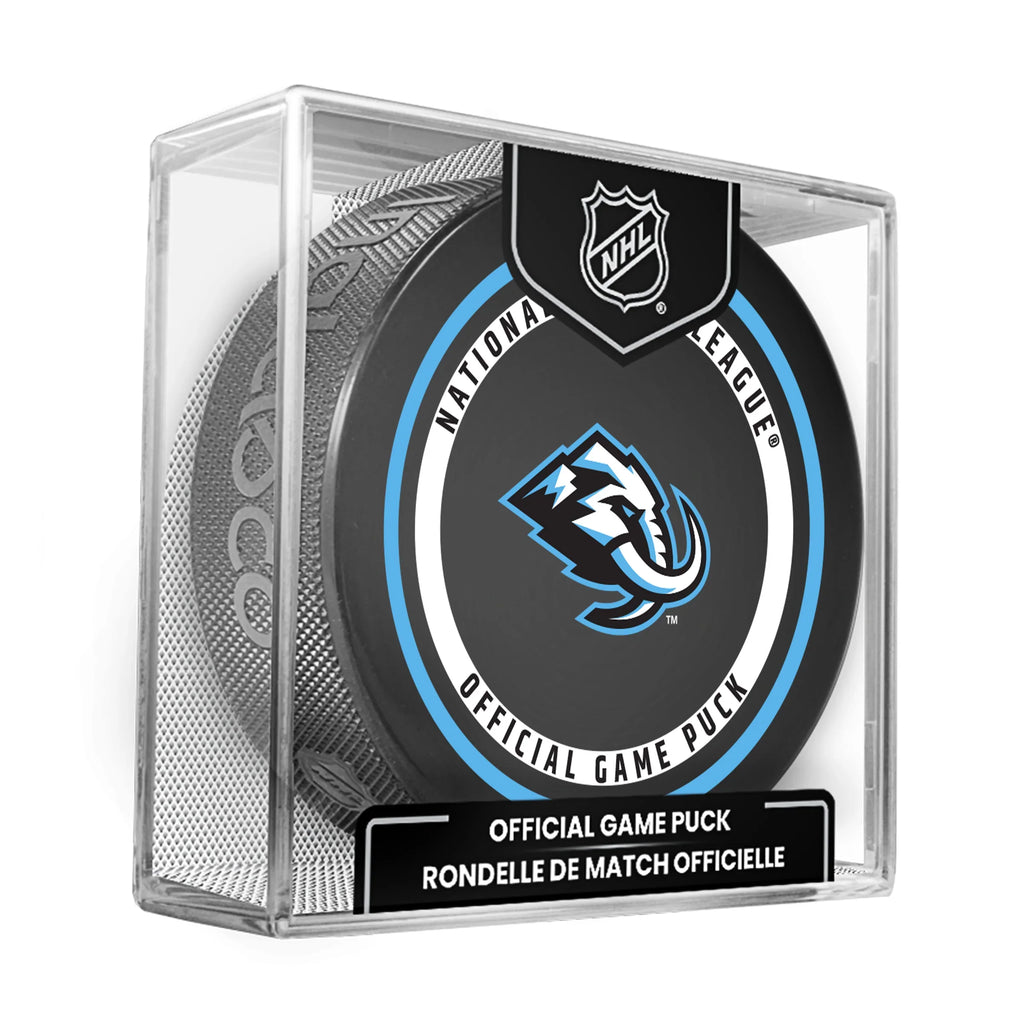 Utah Mammoth NHL Inglasco 2026-27 Officially Licensed Game Hockey Puck product image 1, provided for visual reference and