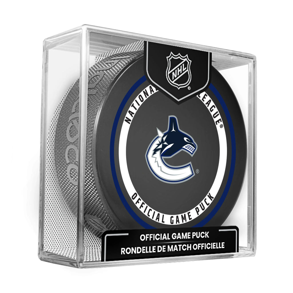 Vancouver Canucks NHL Inglasco 2026-27 Officially Licensed Game Hockey Puck product image 1, provided for visual reference