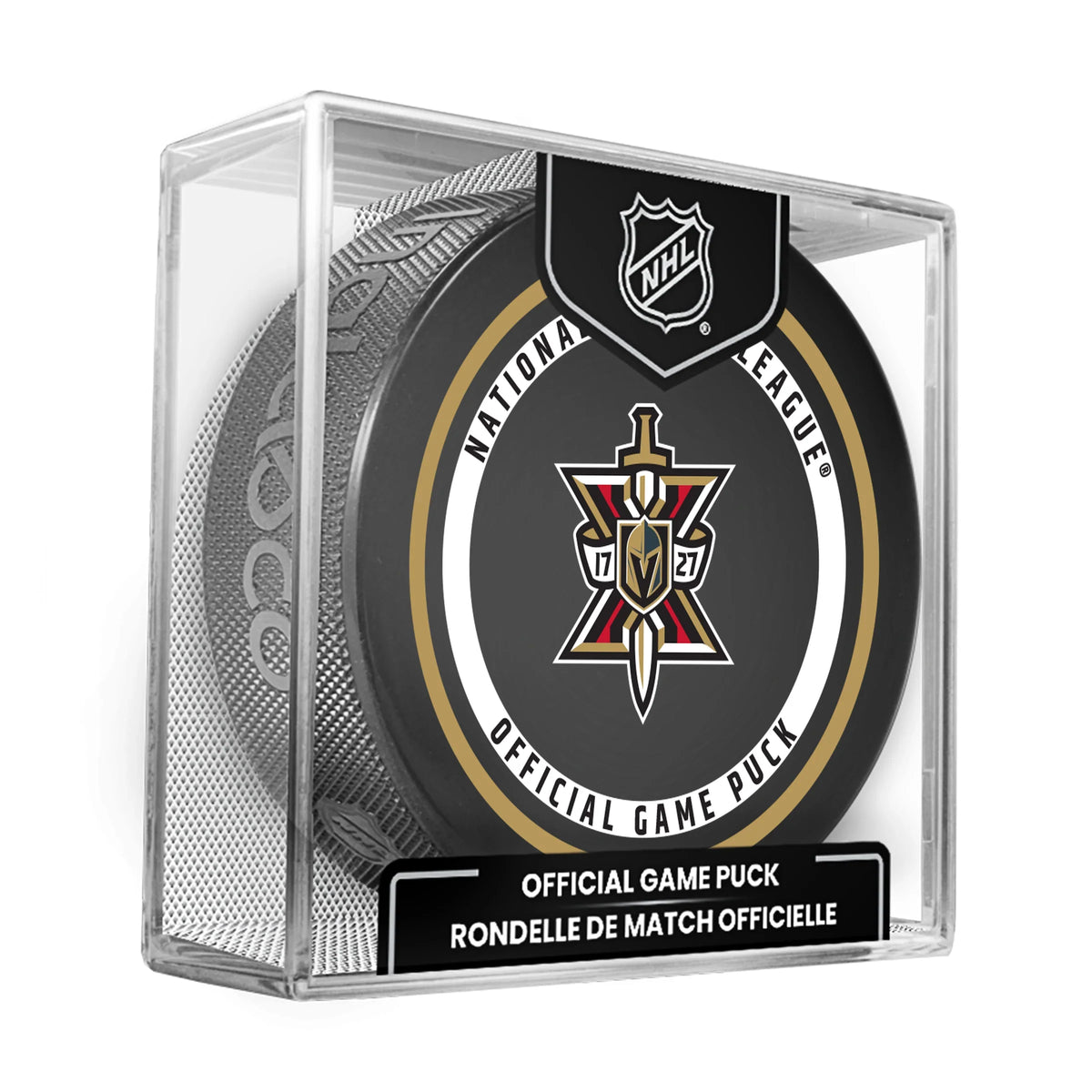 Vegas Golden Knights NHL Inglasco 2026-27 10th Anniversary Officially Licensed Game Hockey Puck product image 1, provided