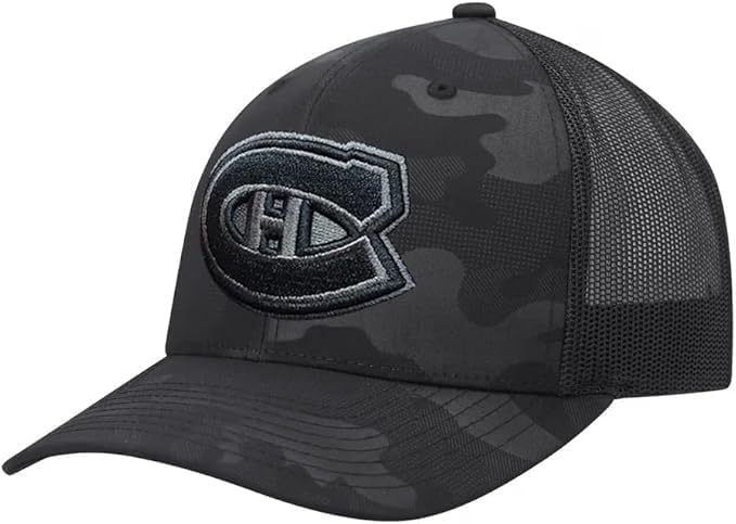 Montreal Canadiens NHL American Needle Men Tonal Camo Trucker Snapback Hat product image 1, provided for visual reference