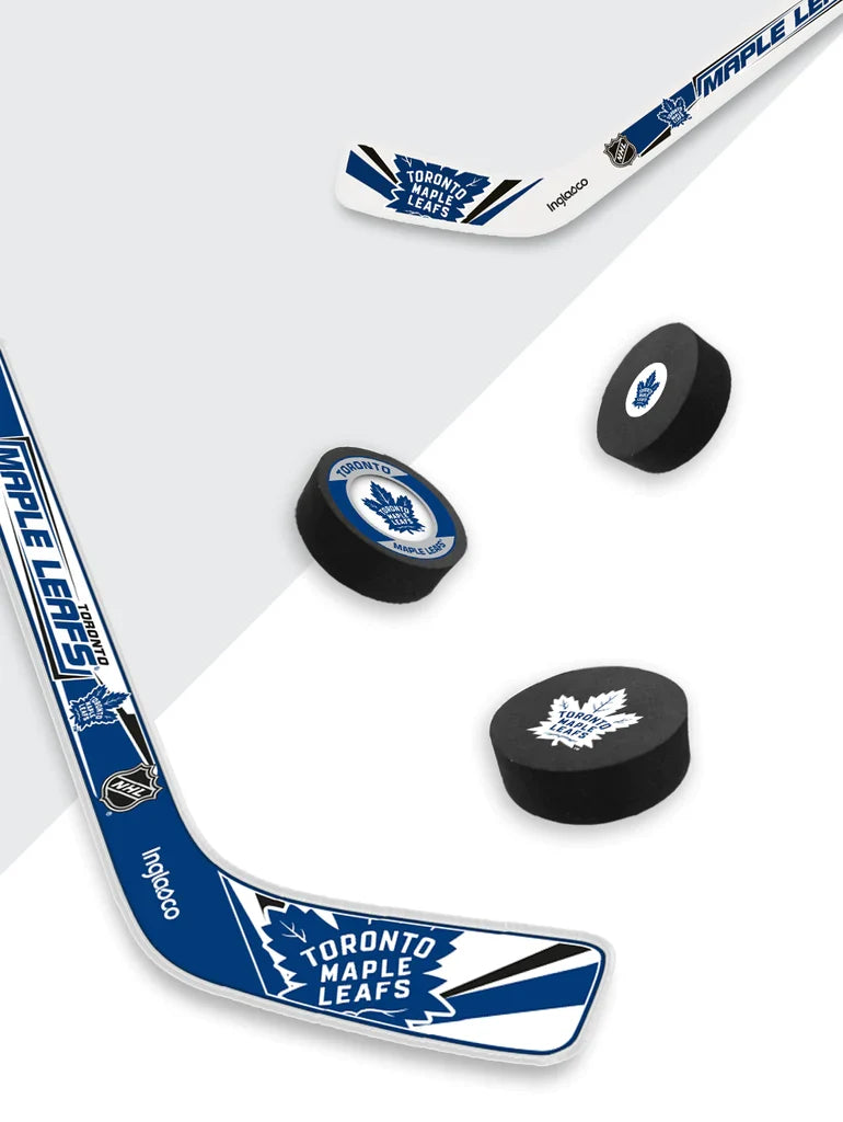 Toronto Maple Leafs NHL Inglasco 8 Pack Plastic Mini Stick product image 2, provided for visual reference and product detail