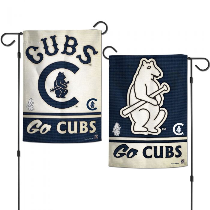 Chicago Cubs 12.5"x18" 2-Sided Cooperstown 1914 Garden Flag product image 1, provided for visual reference and product