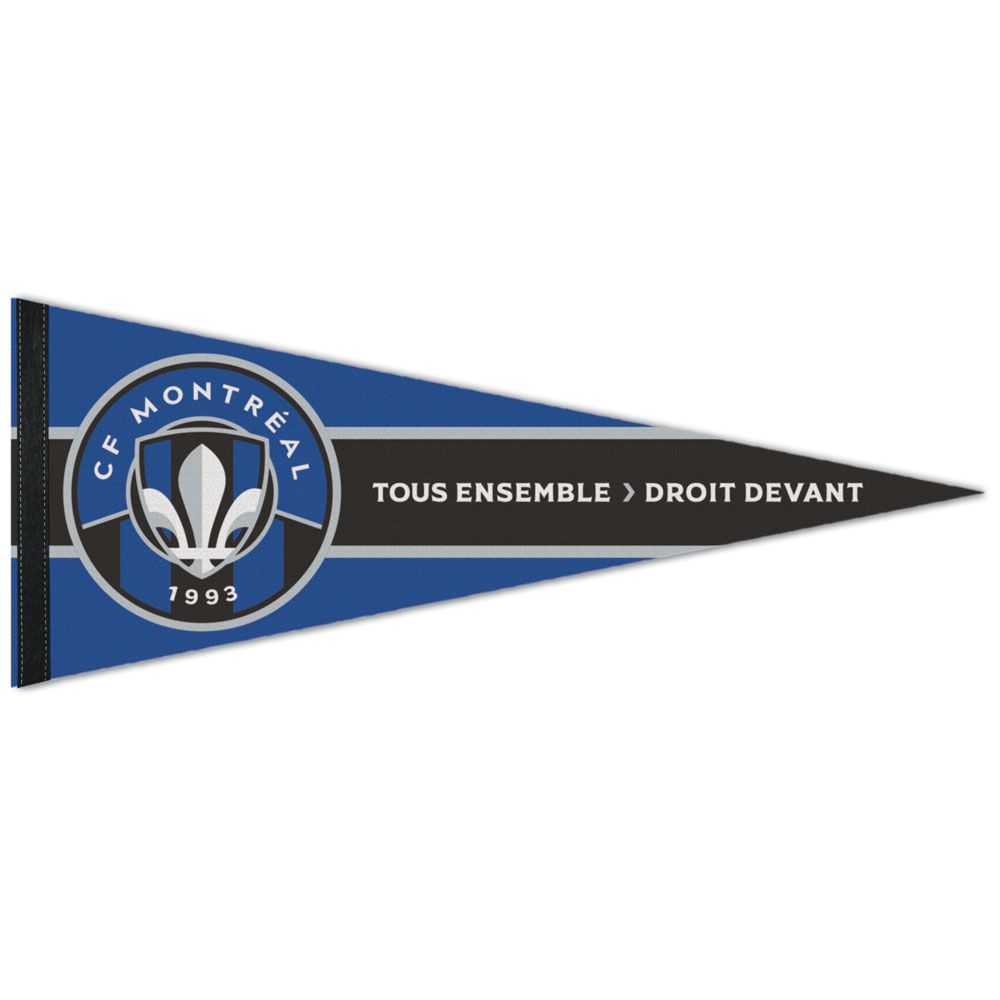 CF Montreal MLS WinCraft 12"x30" Premium Pennant product image 1, provided for visual reference and product detail review