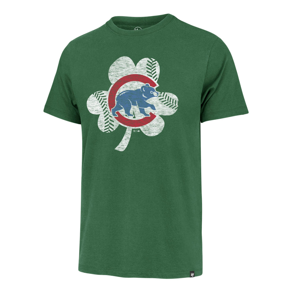 Chicago Cubs Men '47 Green Clover Franklin T-Shirt product image 1, provided for visual reference and product detail review