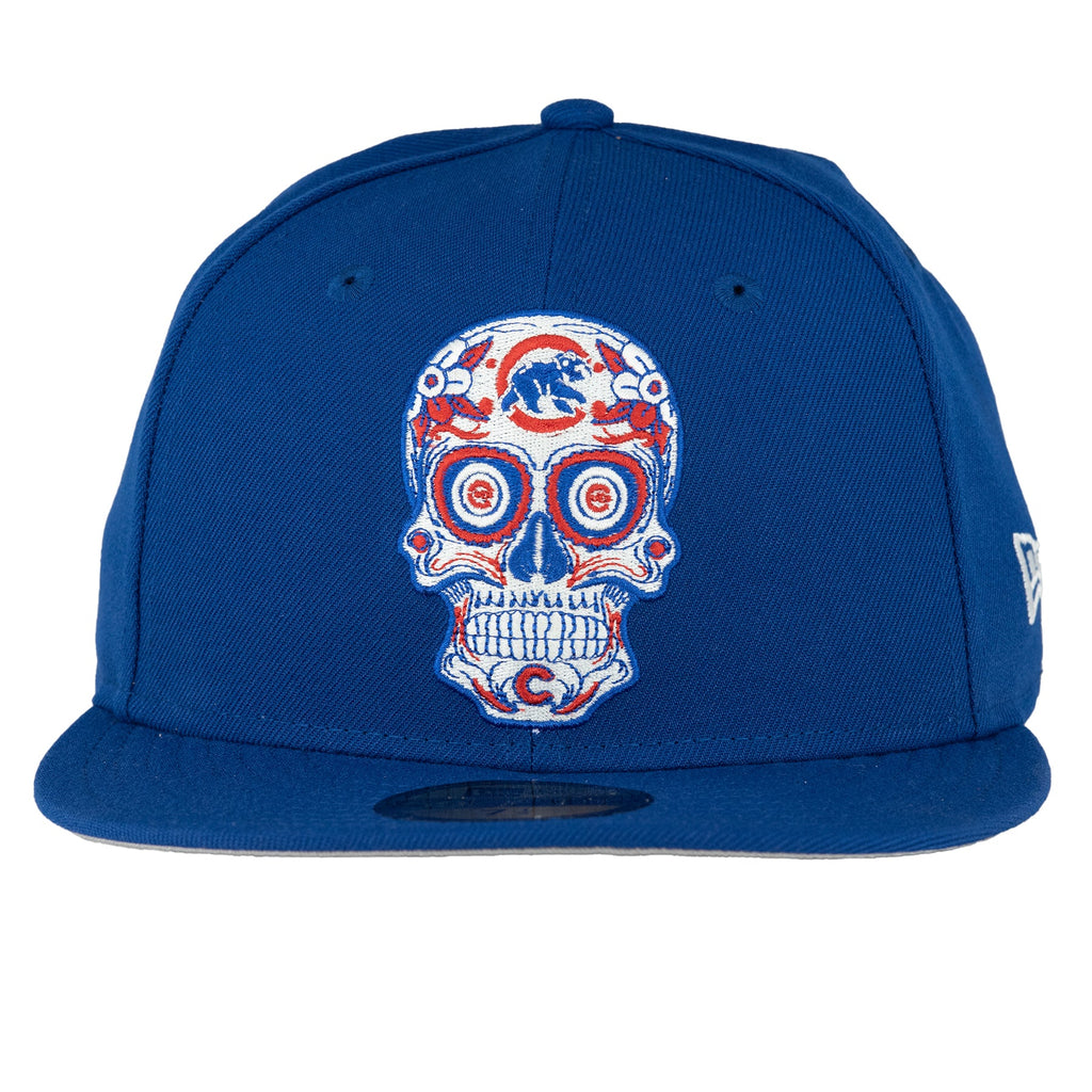 Chicago Cubs Royal Sugar Skull New Era 59FIFTY Fitted Hat product image 2, provided for visual reference and product detail