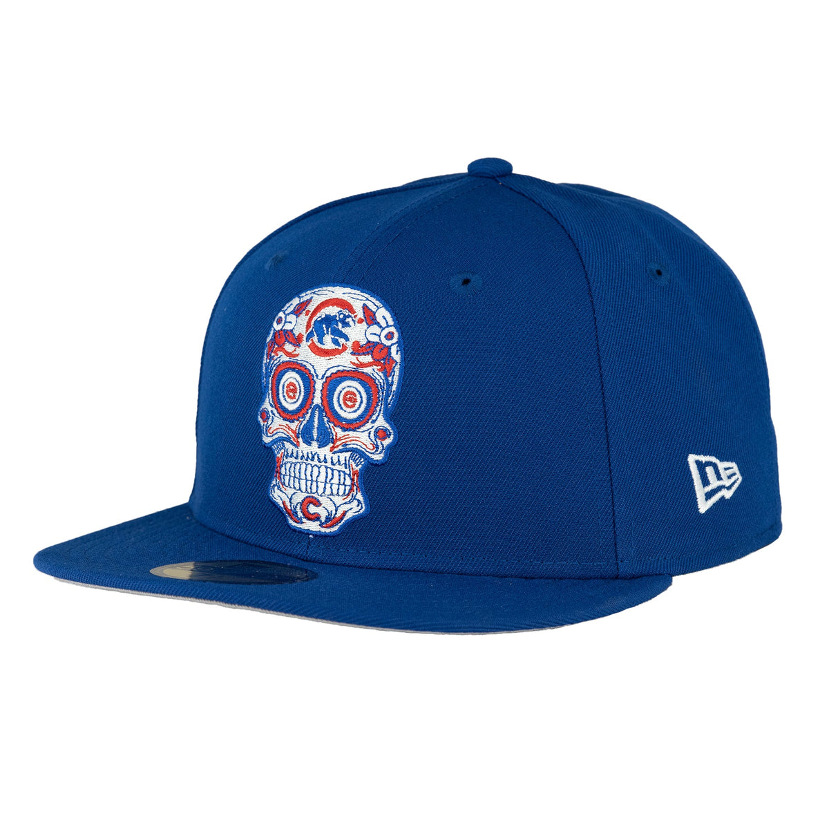 Chicago Cubs Royal Sugar Skull New Era 59FIFTY Fitted Hat product image 1, provided for visual reference and product detail