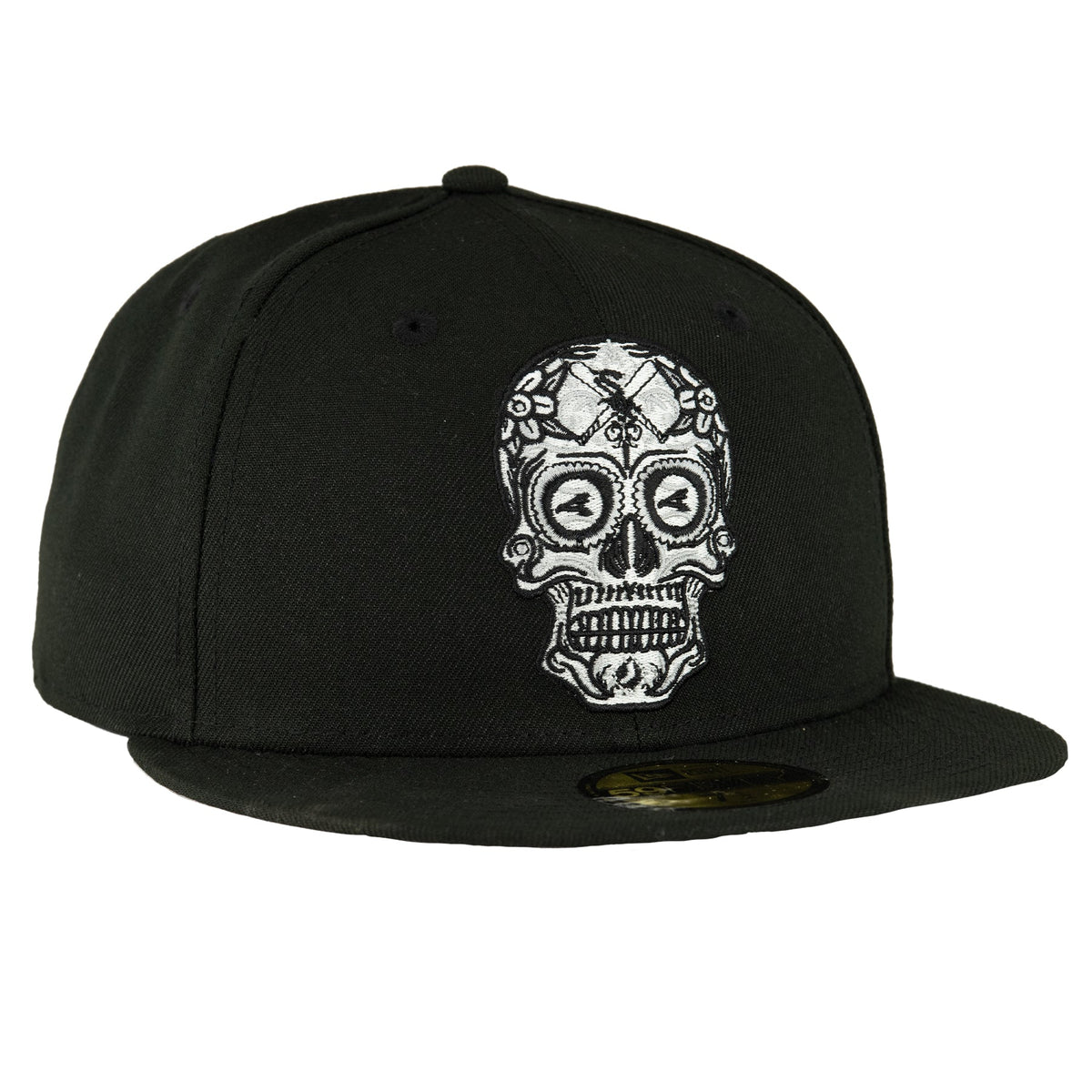 Chicago White Sox Black Sugar Skull New Era 59FIFTY Fitted Hat product image 3, provided for visual reference and product