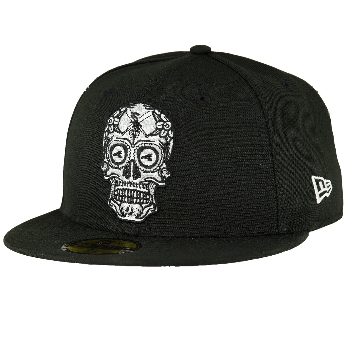 Chicago White Sox Black Sugar Skull New Era 59FIFTY Fitted Hat product image 1, provided for visual reference and product