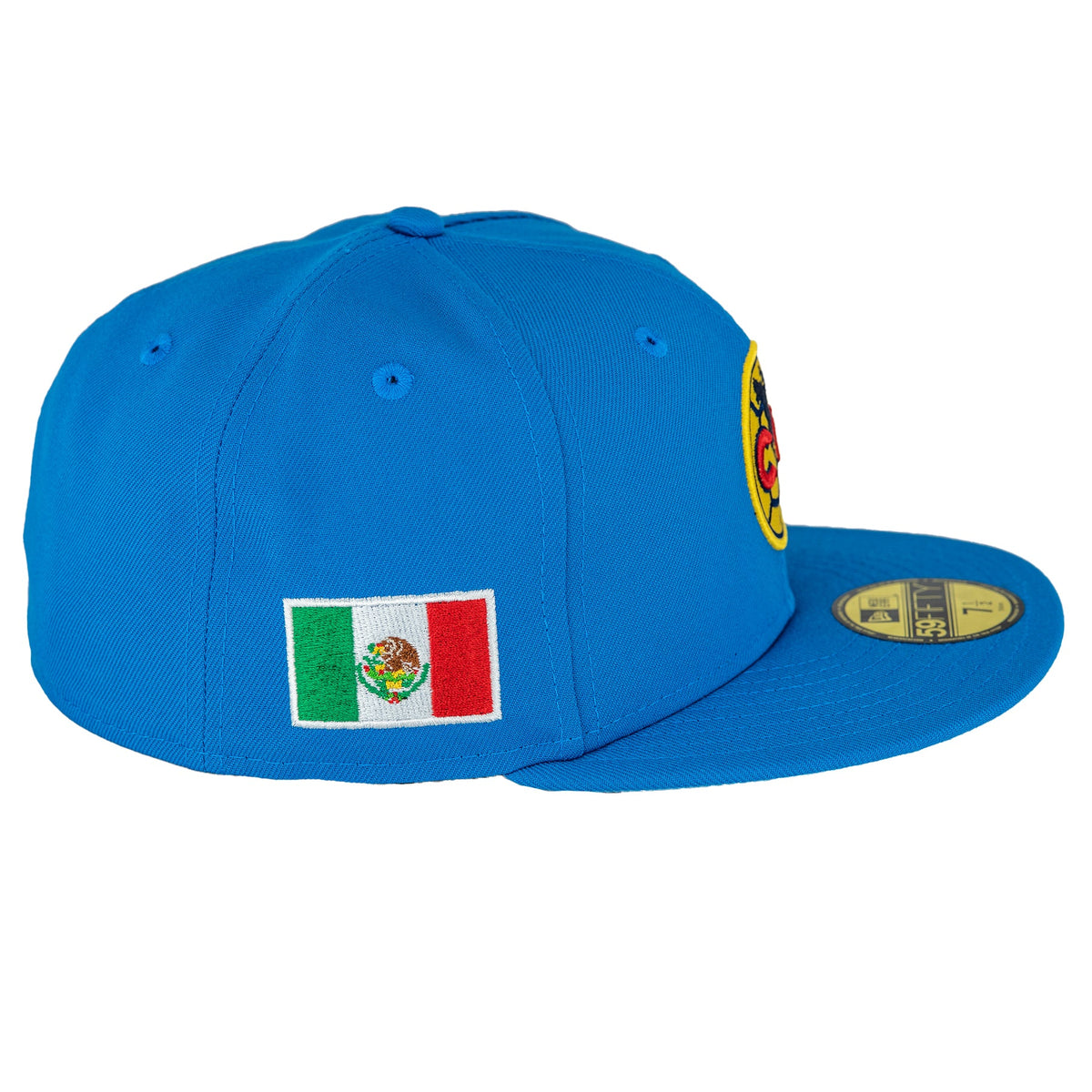 AZULITO Club America w/Mexico Patch New Era 59FIFTY Fitted Hat product image 4, provided for visual reference and product