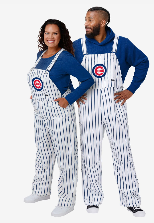 Chicago Cubs Pinstripe Overalls product image 2, provided for visual reference and product detail review