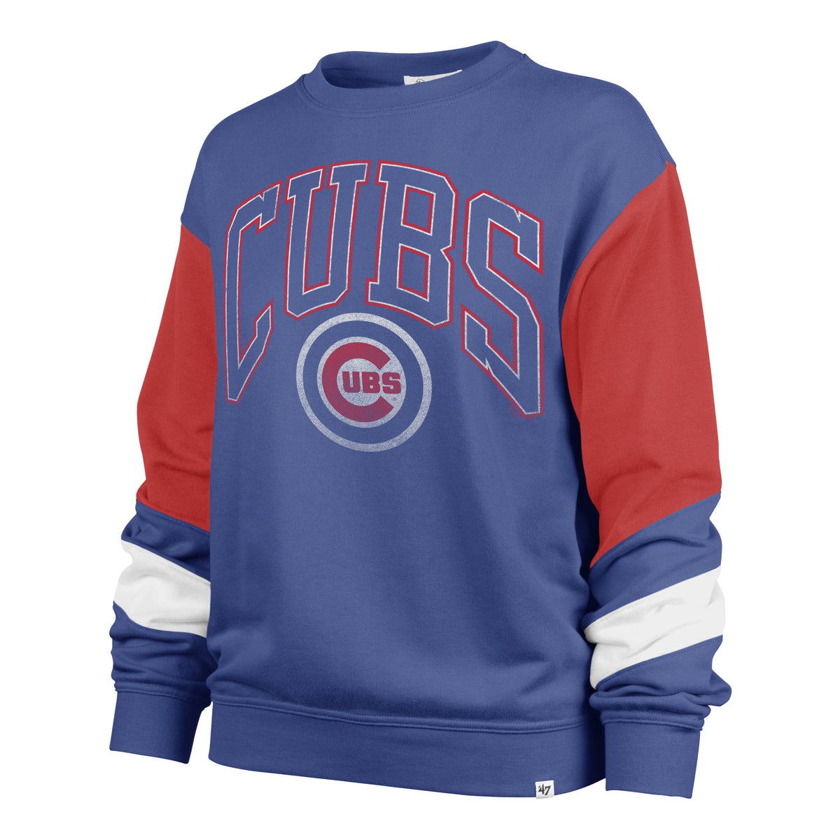 Chicago Cubs Women '47 Double Header Nova Dorset Park Crew Sweatshirt product image 1, provided for visual reference and