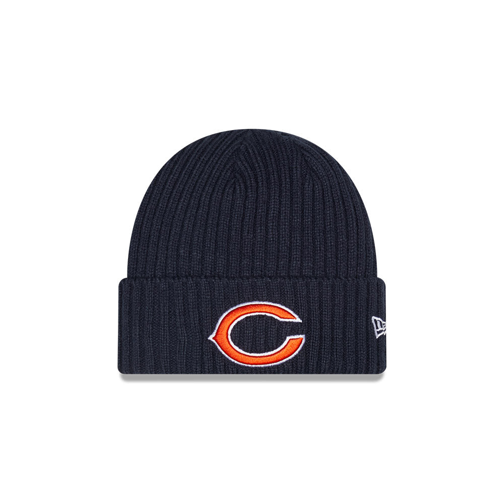 Chicago Bears Core Classic Navy C Cuffed Knit Hat product image 1, provided for visual reference and product detail review