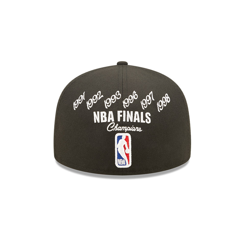 Chicago Bulls Crown 6x Champs New Era 59FIFTY Fitted Hat product image 6, provided for visual reference and product detail