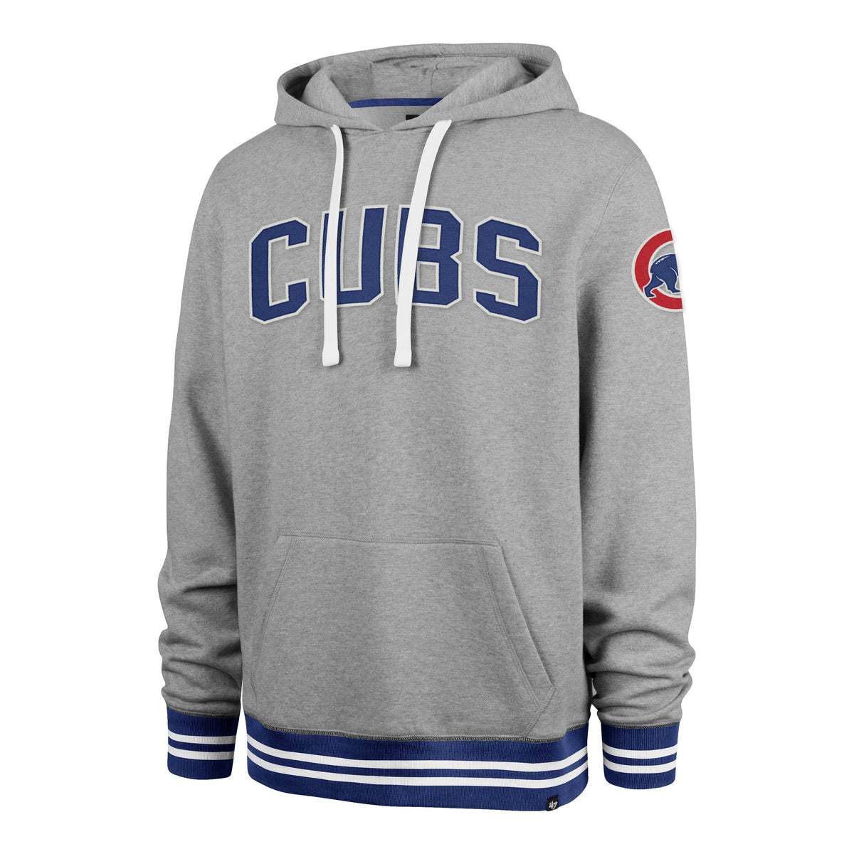 Chicago Cubs Grey '47 Eastport Hoodie product image 1, provided for visual reference and product detail review