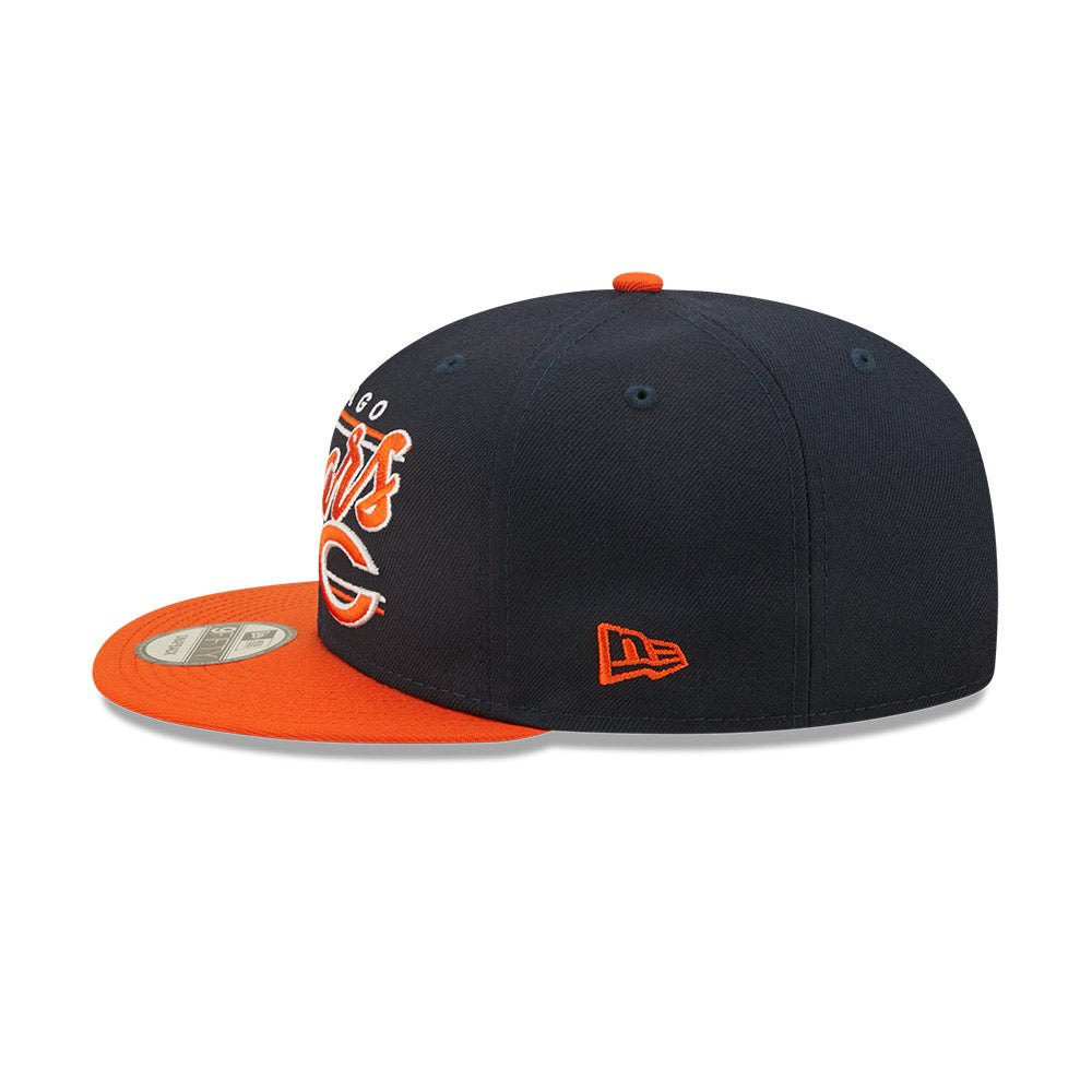 Chicago Bears Team Script New Era 9FIFTY Snapback Hat product image 5, provided for visual reference and product detail
