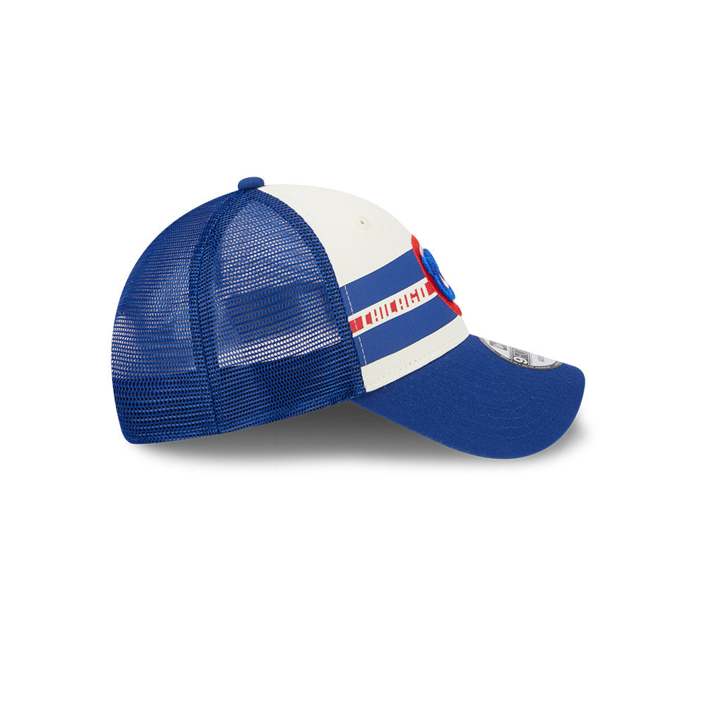 Chicago Cubs Team Stripes Throwback New Era 9FORTY Adjustable Hat product image 5, provided for visual reference and product