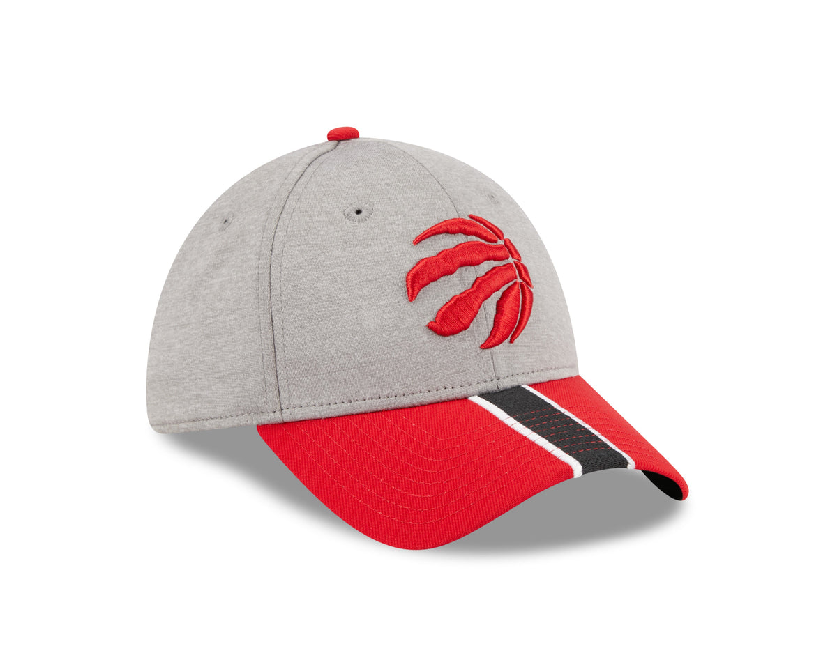 Toronto Raptors NBA New Era Men Grey/Red 39Thirty E3 Stripe Stretch Fit Hat product image 4, provided for visual reference