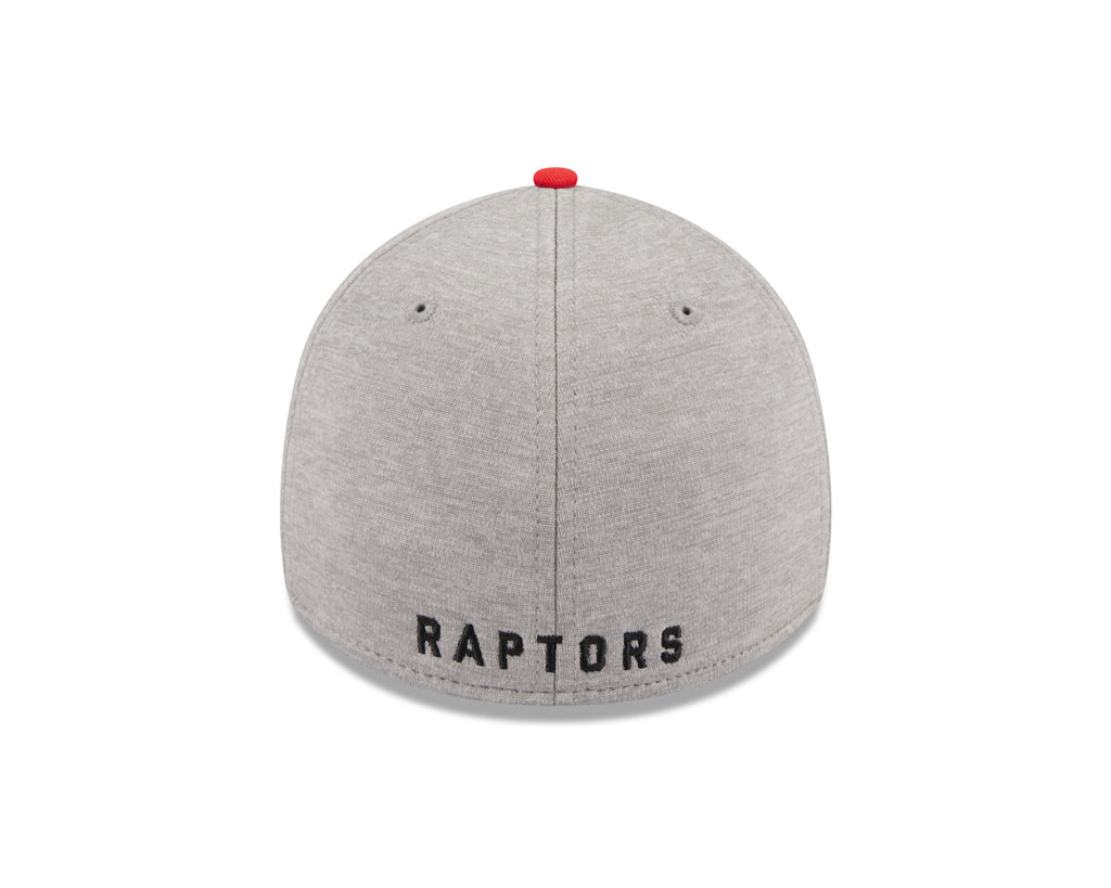 Toronto Raptors NBA New Era Men Grey/Red 39Thirty E3 Stripe Stretch Fit Hat product image 2, provided for visual reference